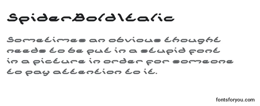 Обзор шрифта SpiderBoldItalic