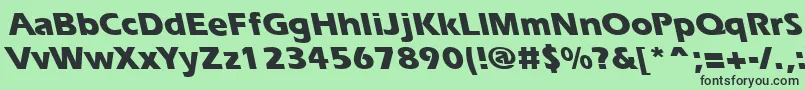 フォントErgoeextraboldbsRegular – 緑の背景に黒い文字