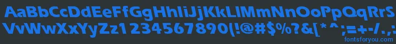 フォントErgoeextraboldbsRegular – 黒い背景に青い文字