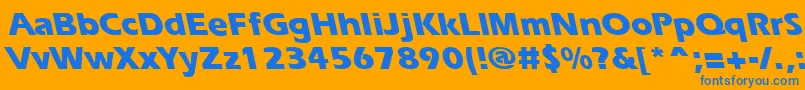 ErgoeextraboldbsRegular Font – Blue Fonts on Orange Background