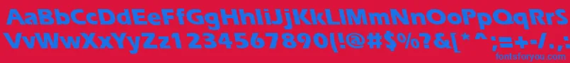 ErgoeextraboldbsRegular Font – Blue Fonts on Red Background