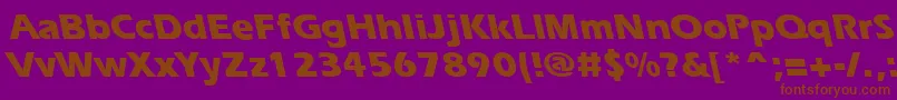 ErgoeextraboldbsRegular Font – Brown Fonts on Purple Background