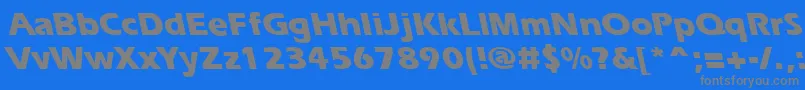 ErgoeextraboldbsRegular Font – Gray Fonts on Blue Background