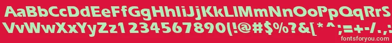 ErgoeextraboldbsRegular Font – Green Fonts on Red Background