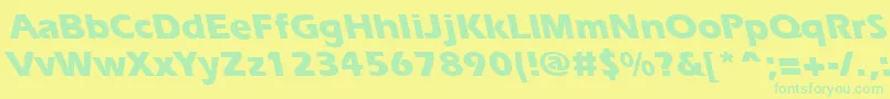 ErgoeextraboldbsRegular Font – Green Fonts on Yellow Background