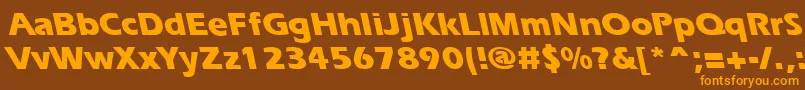 ErgoeextraboldbsRegular Font – Orange Fonts on Brown Background