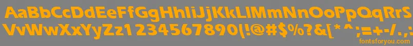 ErgoeextraboldbsRegular-Schriftart – Orangefarbene Schriften auf grauem Hintergrund