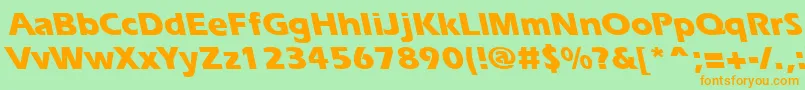 ErgoeextraboldbsRegular Font – Orange Fonts on Green Background