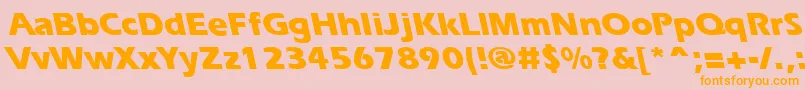 ErgoeextraboldbsRegular Font – Orange Fonts on Pink Background