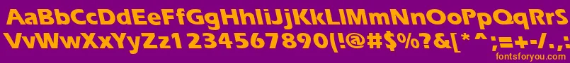 ErgoeextraboldbsRegular Font – Orange Fonts on Purple Background