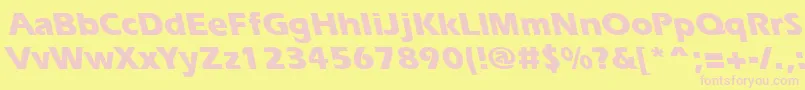 ErgoeextraboldbsRegular Font – Pink Fonts on Yellow Background