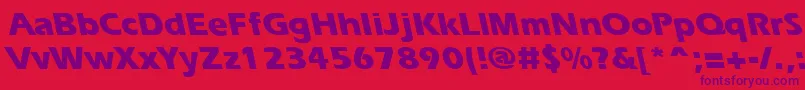 ErgoeextraboldbsRegular Font – Purple Fonts on Red Background