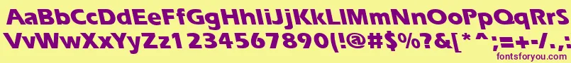 ErgoeextraboldbsRegular Font – Purple Fonts on Yellow Background