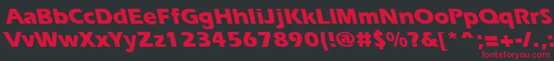 ErgoeextraboldbsRegular Font – Red Fonts on Black Background