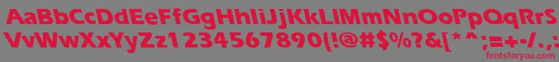 ErgoeextraboldbsRegular-Schriftart – Rote Schriften auf grauem Hintergrund