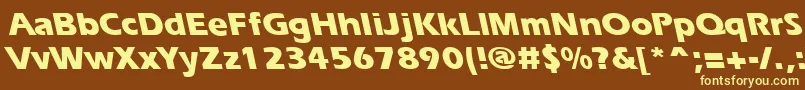 ErgoeextraboldbsRegular Font – Yellow Fonts on Brown Background