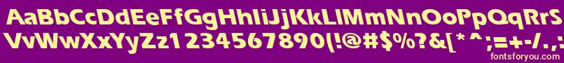 ErgoeextraboldbsRegular Font – Yellow Fonts on Purple Background