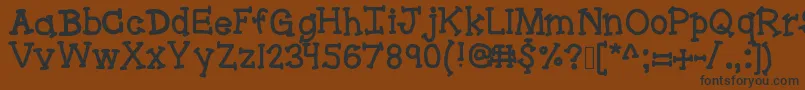 Bracketeer Font – Black Fonts on Brown Background