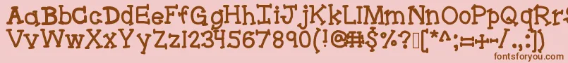 Bracketeer Font – Brown Fonts on Pink Background
