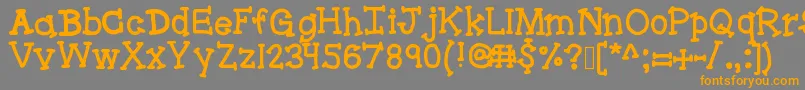 Bracketeer-Schriftart – Orangefarbene Schriften auf grauem Hintergrund