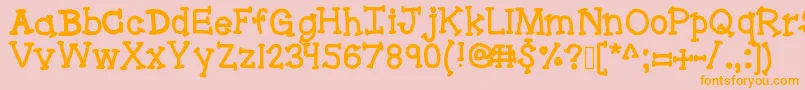 Bracketeer Font – Orange Fonts on Pink Background