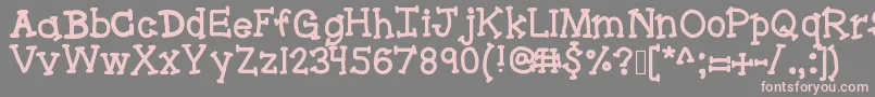 Bracketeer Font – Pink Fonts on Gray Background