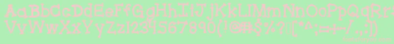 Bracketeer Font – Pink Fonts on Green Background