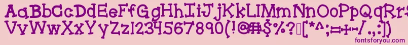 Bracketeer Font – Purple Fonts on Pink Background
