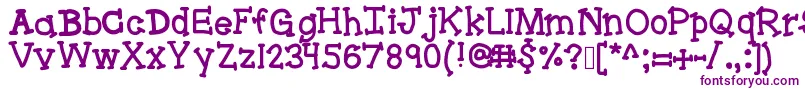 Bracketeer Font – Purple Fonts on White Background