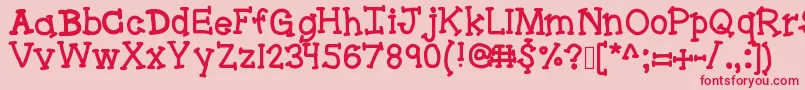 Bracketeer Font – Red Fonts on Pink Background
