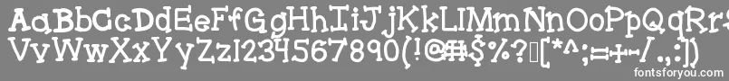 Bracketeer Font – White Fonts on Gray Background