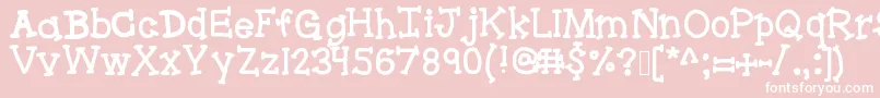 Bracketeer Font – White Fonts on Pink Background