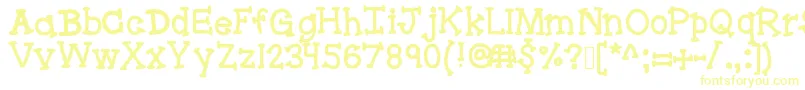 Bracketeer Font – Yellow Fonts on White Background