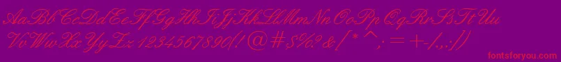 Tt0840m Font – Red Fonts on Purple Background