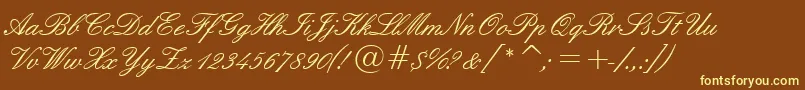 Tt0840m Font – Yellow Fonts on Brown Background