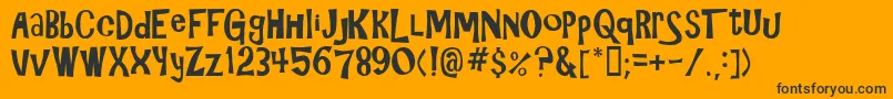 Gilligan Font – Black Fonts on Orange Background