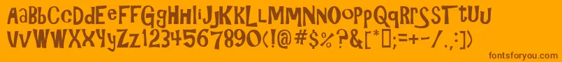 Gilligan Font – Brown Fonts on Orange Background