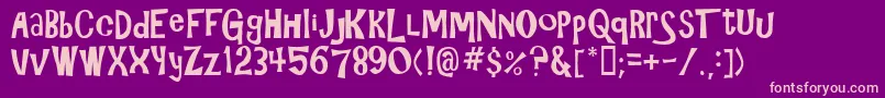 Gilligan Font – Pink Fonts on Purple Background