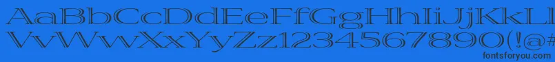 VivastdExtraextended Font – Black Fonts on Blue Background