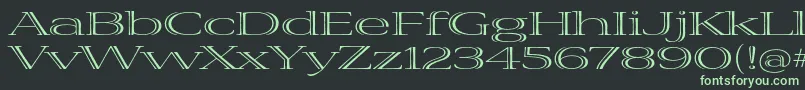 VivastdExtraextended Font – Green Fonts on Black Background