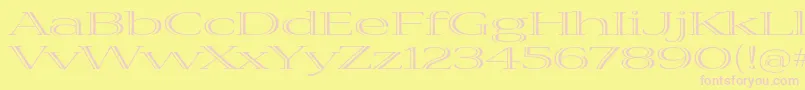 VivastdExtraextended Font – Pink Fonts on Yellow Background