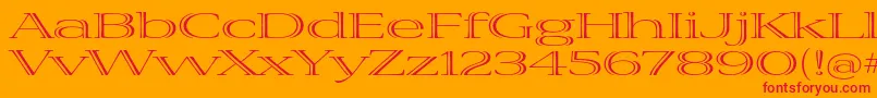 VivastdExtraextended Font – Red Fonts on Orange Background