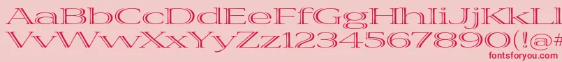 VivastdExtraextended Font – Red Fonts on Pink Background