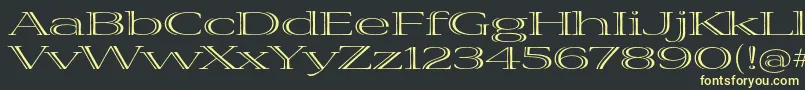 VivastdExtraextended Font – Yellow Fonts on Black Background