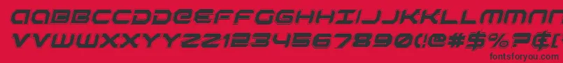 Robotaurai Font – Black Fonts on Red Background
