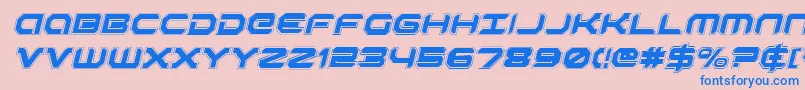 Robotaurai Font – Blue Fonts on Pink Background