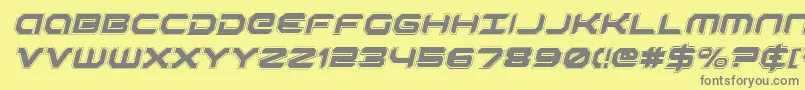 Robotaurai Font – Gray Fonts on Yellow Background