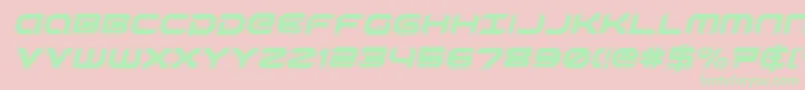 Robotaurai Font – Green Fonts on Pink Background