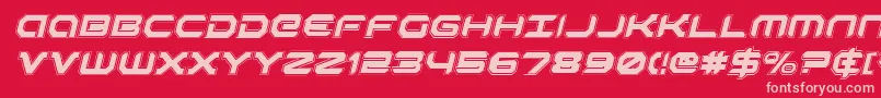 Robotaurai Font – Pink Fonts on Red Background