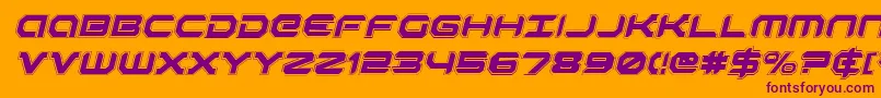 Robotaurai Font – Purple Fonts on Orange Background